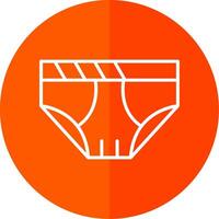 Underwear Line Yellow White Icon vector