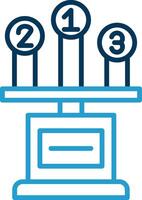 Leaderboard Line Blue Two Color Icon vector