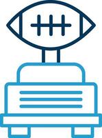 Football Line Blue Two Color Icon vector