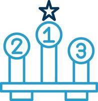 Leaderboard Line Blue Two Color Icon vector