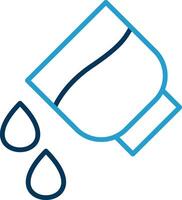 Add Water Line Blue Two Color Icon vector