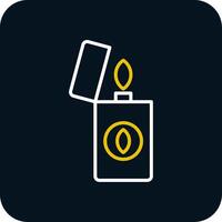 Lighter Line Yellow White Icon vector