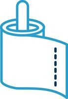 Paper Towel Line Blue Two Color Icon vector