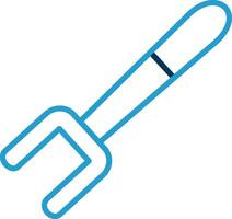 Fork Line Blue Two Color Icon vector