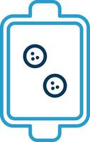 Dish Line Blue Two Color Icon vector