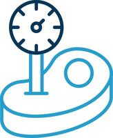 Thermometer Line Blue Two Color Icon vector