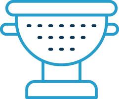 Sieve Line Blue Two Color Icon vector