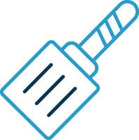 Spatula Line Blue Two Color Icon vector