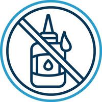 Prohibited Sign Line Blue Two Color Icon vector