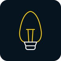 Candle Light Line Yellow White Icon vector