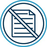 Prohibited Sign Line Blue Two Color Icon vector