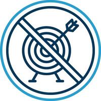 Prohibited Sign Line Blue Two Color Icon vector