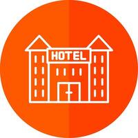 Hotel Line Yellow White Icon vector