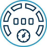 Gauge Line Blue Two Color Icon vector
