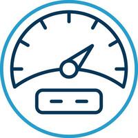 Gauge Line Blue Two Color Icon vector