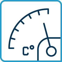 Gauge Line Blue Two Color Icon vector