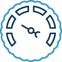 Gauge Line Blue Two Color Icon vector