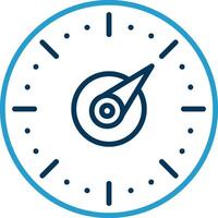 Timer Line Blue Two Color Icon vector