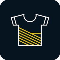 Shirt Line Yellow White Icon vector