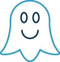 Ghost Line Blue Two Color Icon vector