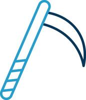 Scythe Line Blue Two Color Icon vector