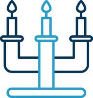 Candelabra Line Blue Two Color Icon vector