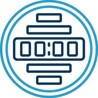 Gauge Line Blue Two Color Icon vector