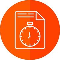 Document Line Yellow White Icon vector