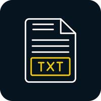 Text File Line Yellow White Icon vector