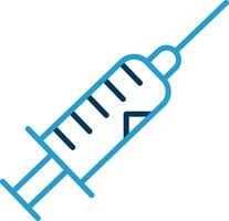 Syringe Line Blue Two Color Icon vector