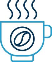 Coffee Line Blue Two Color Icon vector