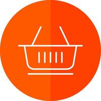 Shopping Basket Line Yellow White Icon vector