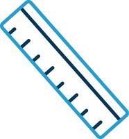 Ruler Line Blue Two Color Icon vector