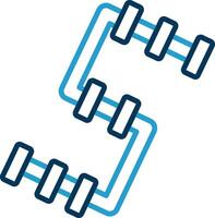 Pipe Line Blue Two Color Icon vector