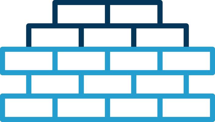 Wall Line Blue Two Color Icon