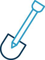 Shovel Line Blue Two Color Icon vector