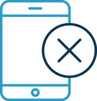 Smartphone Line Blue Two Color Icon vector