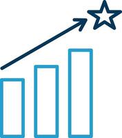 Rate Line Blue Two Color Icon vector