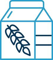 Flour Line Blue Two Color Icon vector