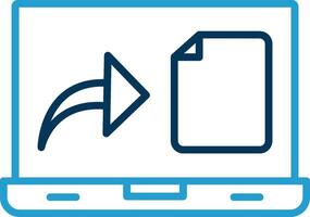 File Line Blue Two Color Icon vector