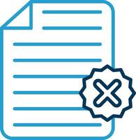 File Line Blue Two Color Icon vector