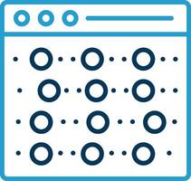 Recognition Line Blue Two Color Icon vector