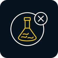 No Chemical Line Yellow White Icon vector