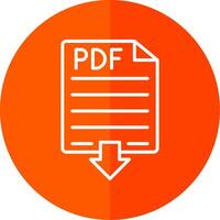 Pdf Line Yellow White Icon vector