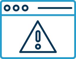 Access Denied Line Blue Two Color Icon vector