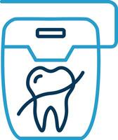Floss Line Blue Two Color Icon vector