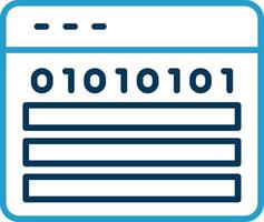 Web Programming Line Blue Two Color Icon vector