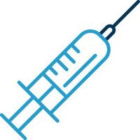 Syringe Line Blue Two Color Icon vector