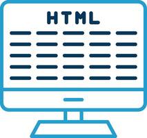 Web Development Line Blue Two Color Icon vector