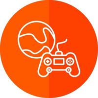 Gaming Line Yellow White Icon vector